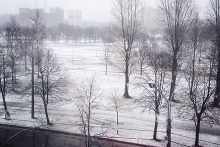 Серьёзные пробки образовались в Санкт-Петербурге из-за снегопада