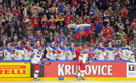 Сборная России разгромила Италию со счётом 10:1 в матче группового этапа ЧМ по хоккею