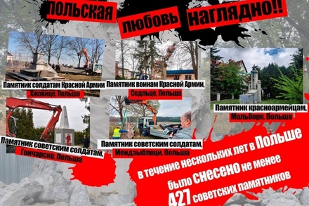 В Иркутске польскому послу вручили фото снесённых советских памятников