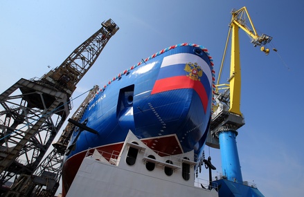 Серийный атомный ледокол «Сибирь» спустят на воду 26 сентября