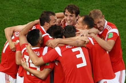Сборная России открыла счёт в матче ЧМ-2018 против Египта