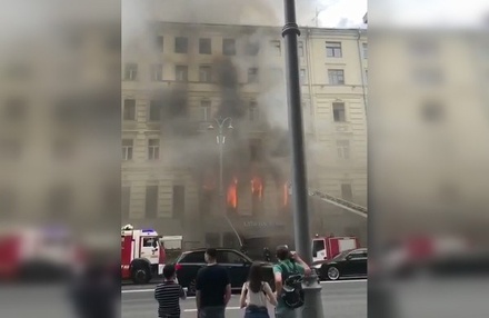 При пожаре в центре Москвы никто не пострадал
