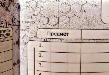В соцсетях публикуют фото школьных дневников с формулами наркотиков
