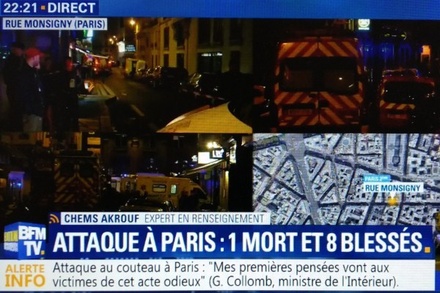 Неизвестный напал с ножом на прохожих в центре Парижа