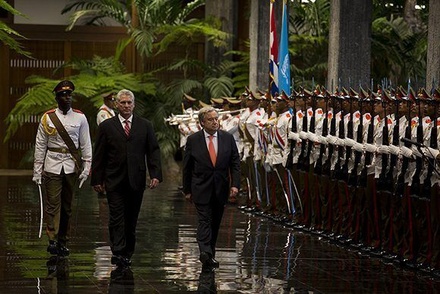 Новый лидер Кубы встретился с генсеком ООН