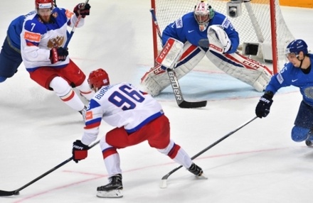 Закончился первый период матча Россия – Казахстан на чемпионате мира по хоккею