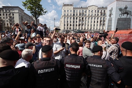 Более половины задержанных на акции в Москве оказались приезжими
