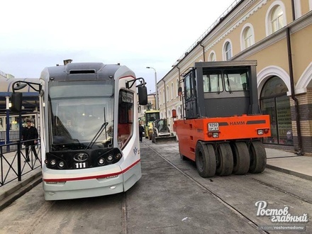 СМИ: в Ростове-на-Дону перед визитом патриарха рельсы для трамвая закатали в асфальт