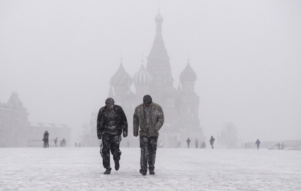 Снегопад в Москве продлится все выходные