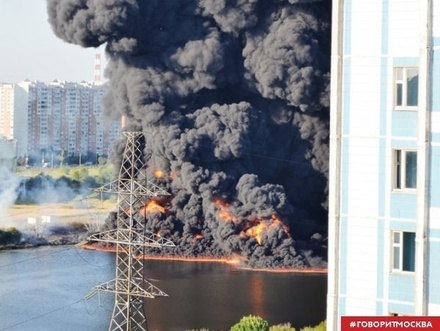 По версии МЧС, причиной пожара на Москве-реке могло стать приготовление шашлыка