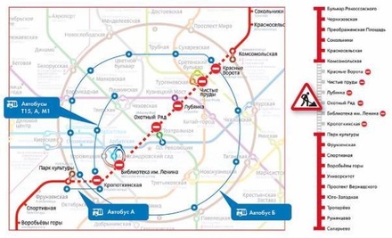 Сегодня закрыт центральный участок Сокольнической линии метро