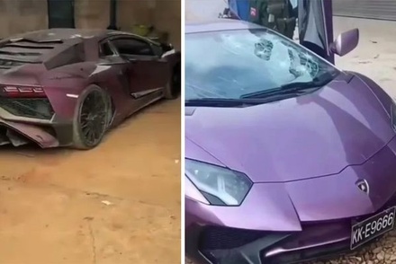 В джунглях Мьянмы нашли редкий Lamborghini Aventador