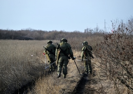 Российские сапёры начали разминирование в освобождённой Авдеевке
