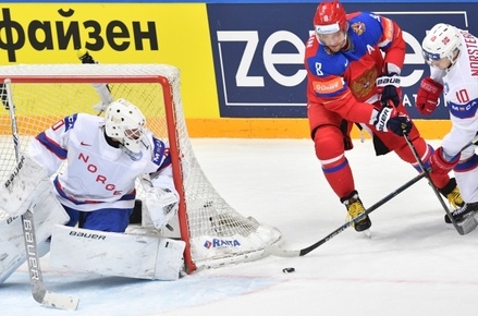 Сборная России переиграла Норвегию на чемпионате мира по хоккею