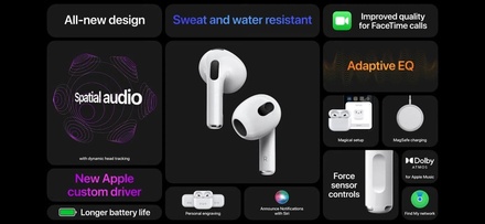 Apple представила AirPods третьего поколения