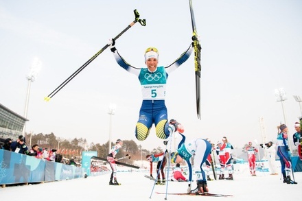 Шведская лыжница Шарлотта Калла завоевала первое золото Игр в Пхёнчхане