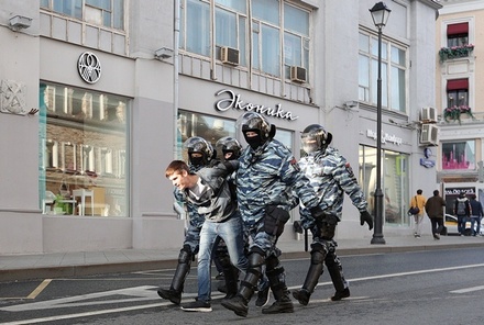 МВД сообщило о задержании 136 человек на несогласованной акции в центре Москвы