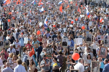 Число участников «Бессмертного полка» в Москве превысило 600 тысяч
