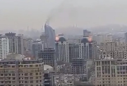 Пожар произошёл в здании Trump Tower в Баку