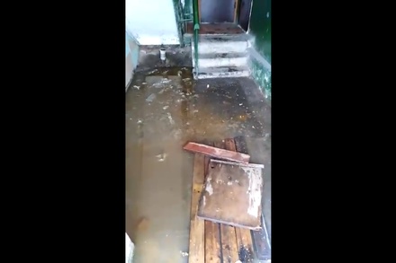 В Саратове жители дома жалуются на постоянные прорывы канализации в подъезде