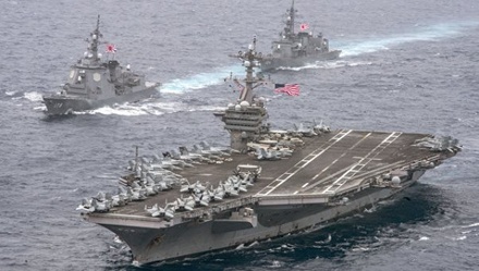 Авианосец США останется у Корейского полуострова на неопределённый срок