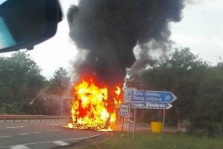 В Болгарии загорелся автобус с российскими туристами