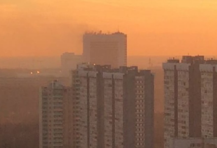 В Москве горит здание Службы внешней разведки