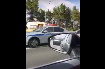 Семь машин столкнулись на Кутузовском проспекте в Москве