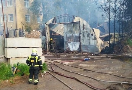 Пожар на цементном заводе в Москве локализован