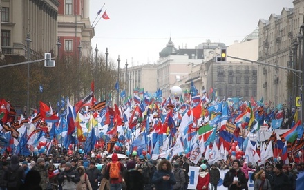 В центре Москвы завершилось шествие по случаю Дня народного единства
