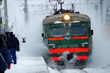 Из-за снегопада в Москве произошел сбой в движении электричек Ярославского направления