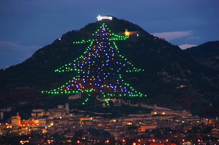 В Италии зажгли самую большую в мире новогоднюю ёлку