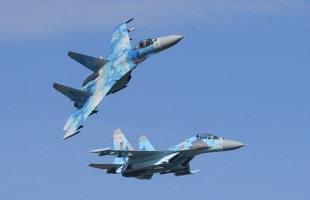 На Украине во время учений разбился самолёт Су-27