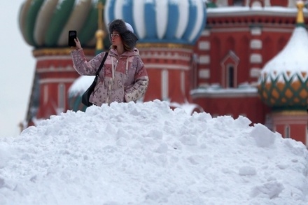 Сугробы в Москве за сутки выросли на пять сантиметров