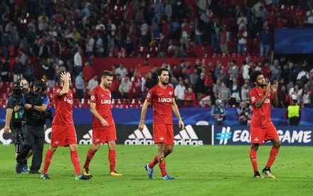 «Спартак» проиграл «Севилье» в матче группового этапа Лиги чемпионов