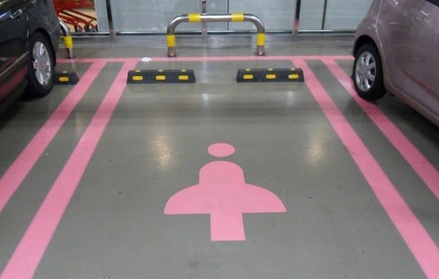 В аэропорту Домодедово появились розовые парковки для женщин