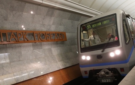 На синей ветке московского метро загорелся поезд