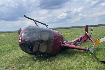 Жёсткую посадку произвёл вертолёт Robinson в Подмосковье