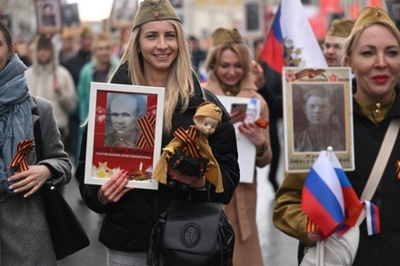МВД оценило число участников «Бессмертного полка» в России