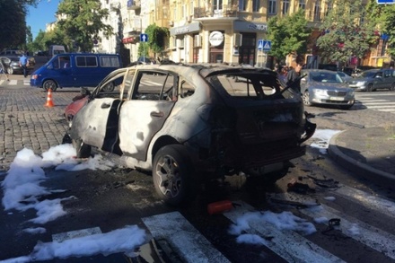 Появилось видео взрыва автомобиля, при котором погиб журналист Павел Шеремет