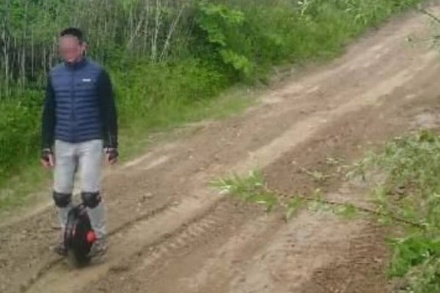 Украинские пограничники поймали уклониста на моноколесе