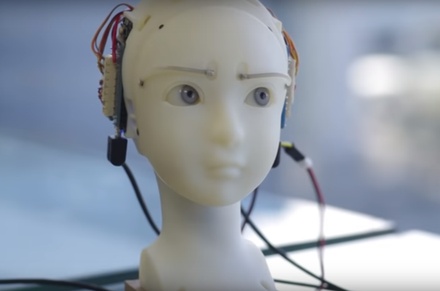 Японцы научили робота копировать мимику человека