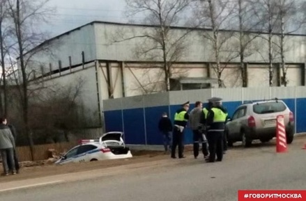 На Калужском шоссе произошло ДТП с участием полицейской машины 