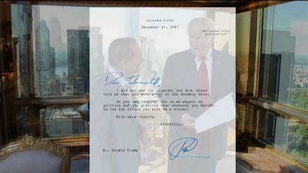 Трамп хочет повесить в Белом доме письмо с предсказанием его победы Никсоном