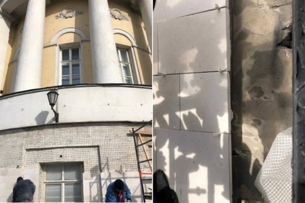 В храме при МГУ ответили на претензии по реставрации здания плиткой из «подземных переходов»