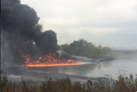 Пожар на мазутном озере в Самаре ликвидирован