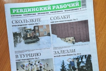 В газете «Ревдинский рабочий» объяснили фразу «скользкие собаки в Турцию залезли» на первой полосе
