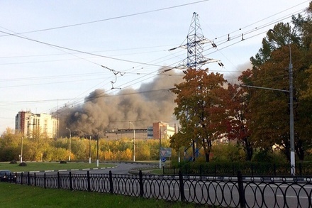 При пожаре в промзоне Подольска пострадал один человек