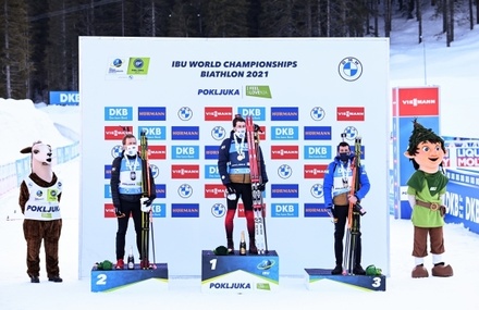 Сборная России по биатлону заняла седьмое место в медальном зачёте чемпионата мира