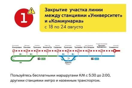 Девять станций красной ветки московского метро закрыли на неделю